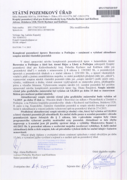 ST&Aacute;TN&Iacute; POZEMKov&Yacute; &Uacute;ŘAD lllllllllllllllllllIlllllllllllllllllllll