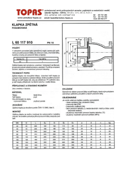 Klapka zpětn&aacute; pogumovan&aacute; L60 117 910
