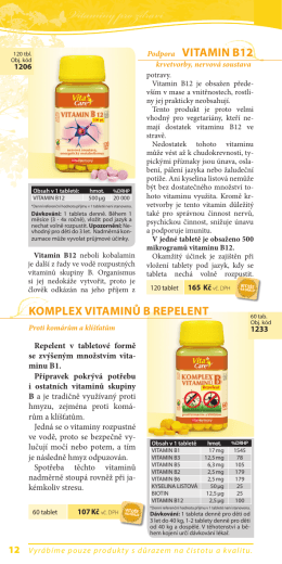 Vitamin B12 komPLex VitaminŮ B RePeLent