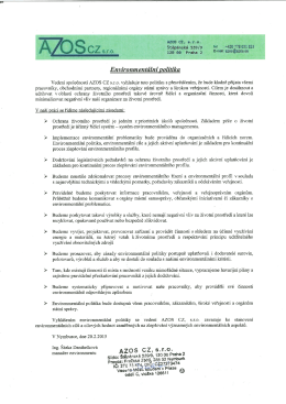 Environment&aacute;ln&iacute; politika