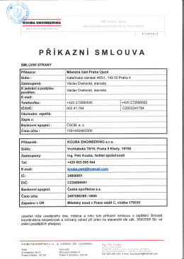 Příkazní smlouva – činnost koordinátora bezpečnosti