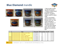 Blue Diamond Sales Sheet 7 druhů