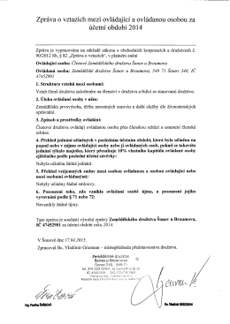 Zpr&aacute;va o vztaz&iacute;ch mezi ovl&aacute;daj&iacute;c&iacute; a ovl&aacute;danou osobou za