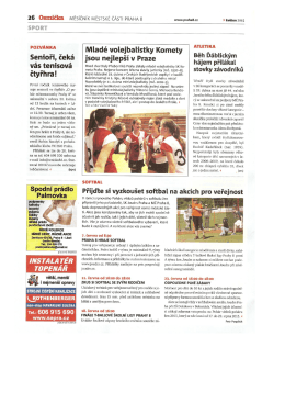 Přijďte si vyzkoušet softbal na akcích pro veřejnost
