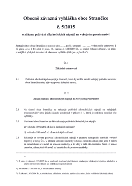 Obecn&eacute; z&aacute;vazn&aacute; vyhl&aacute;&scaron;ka 5/2015