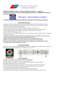LED pásky - návrh,instalace a zapojení