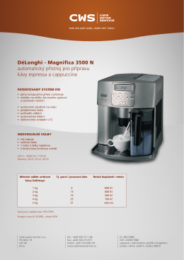 DéLonghi - Magnifica 3500 N automatický přístroj pro přípravu kávy