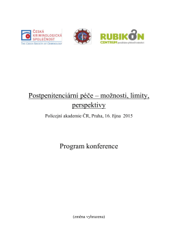 Program konference - Policejní akademie ČR