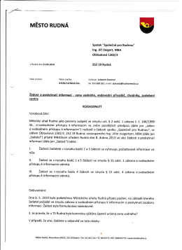 Př&iacute;loha 4 &ndash; Odpověd města Rudn&aacute;