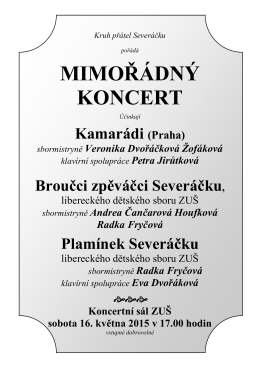 Plakát na koncert s Kamarády