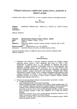 Př&iacute;kazn&iacute; smlouva o zaji&scaron;ťov&aacute;n&iacute; spr&aacute;vy domu, pozemku a