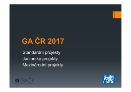 GA ČR 2017