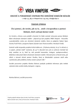 Tiskovou zpr&aacute;vu