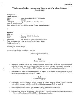 Veřejnoprávní smlouva o poskytnutí dotace CMJ na rok 2016