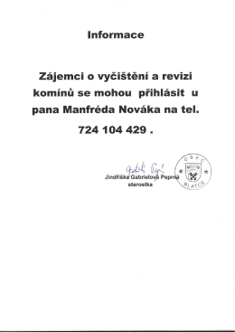 informace &ndash; komin&iacute;k