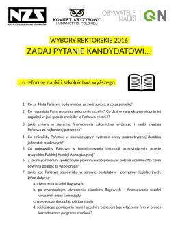 ściągnij pytania -> plik pdf - Komitet Kryzysowy Humanistyki Polskiej