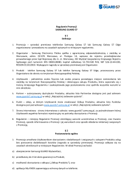 Regulamin Promocji SAMSUNG GUARD S7 § 1 Definicje 1