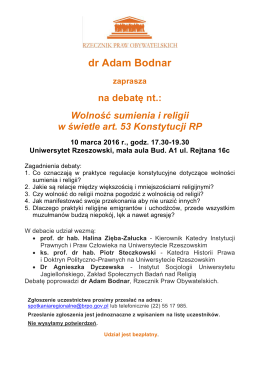 dr Adam Bodnar - Rzecznik Praw Obywatelskich