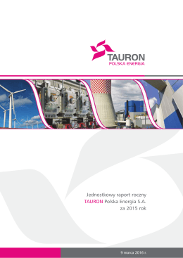 Jednostkowy raport roczny Polska Energia S.A. za 2015 rok TAURON