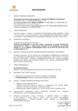 Ogłoszenie - sprzedaż drewna