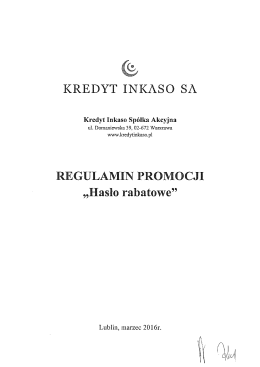 Regulamin promocji