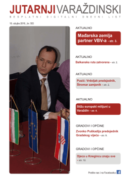 Mađarska zemlja partner VBV-a - str. 3.