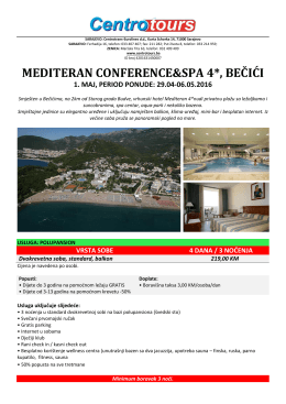1. maj 2016 - mediteran conference & spa hotel 4