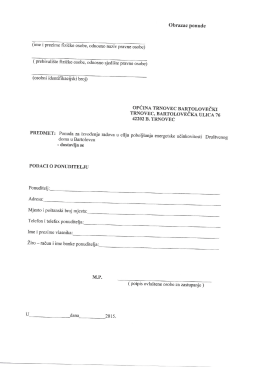 Obrazac ponude - Općina Trnovec Bartolovečki