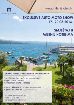 Letak smještaj auto moto - Exclusive Auto Moto Show