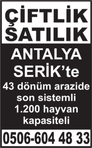 çİFTLİK SATILIK