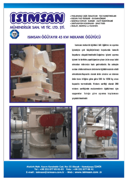 Isımsan Öğütücü Broşürümüz