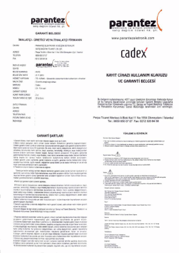 Garanti Belgelerimiz