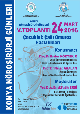 Konya Noroşirürji Günleri V.Toplantı